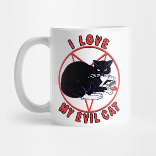 I Love My Evil Cat Funny Cat Shirt Mug